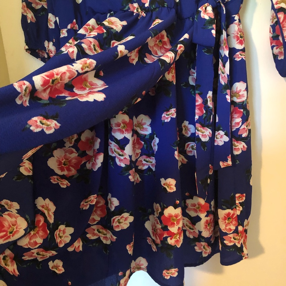 Royal blue floral dress - Picture 4 of 5